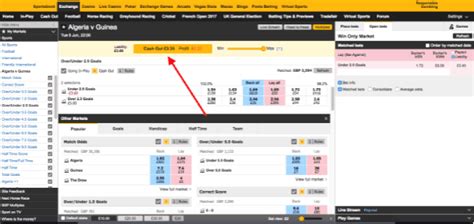 Betfair Cash Out and Smarkets Trade Out .
